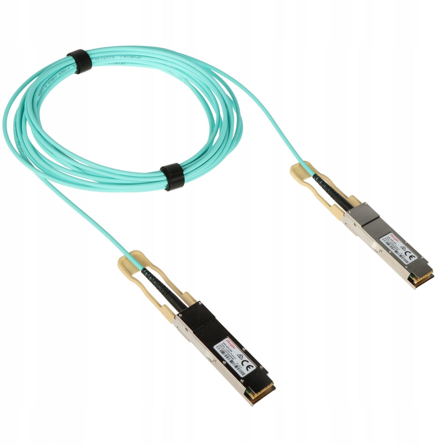 Kabllo rrjeti Ruijie 40G AOC 5M, QSFP+, 40Gbps, 5m, e gjelbër
