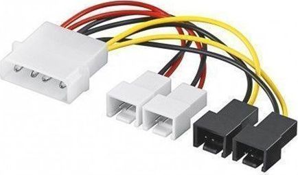 Kabllo Goobay Molex, 3-pin x4, 0,15 m, shumëngjyrëshe