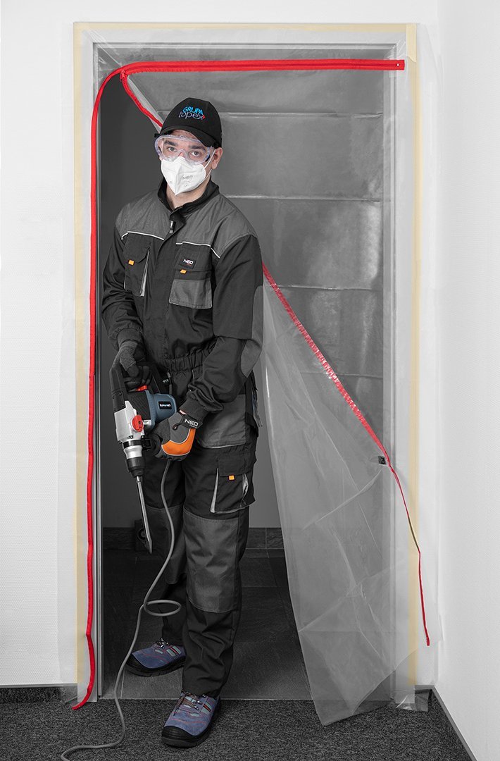 Mbulesë mbrojtëse pluhuri Topex 49-800, mbyllje në formë L, transparente