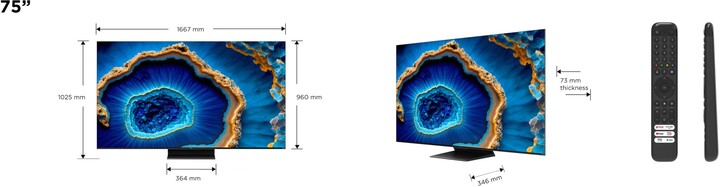 Televizor TCL 75C805, 75" (189cm), titanium