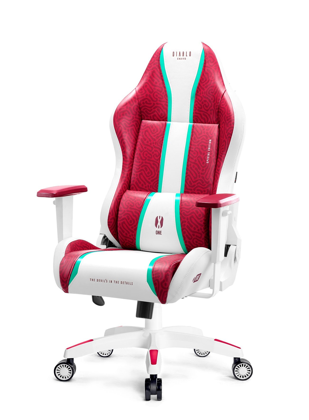 Karrige gaming Diablo X-One 2.0 Candy Rose, madhësi normale, rozë me të bardhë