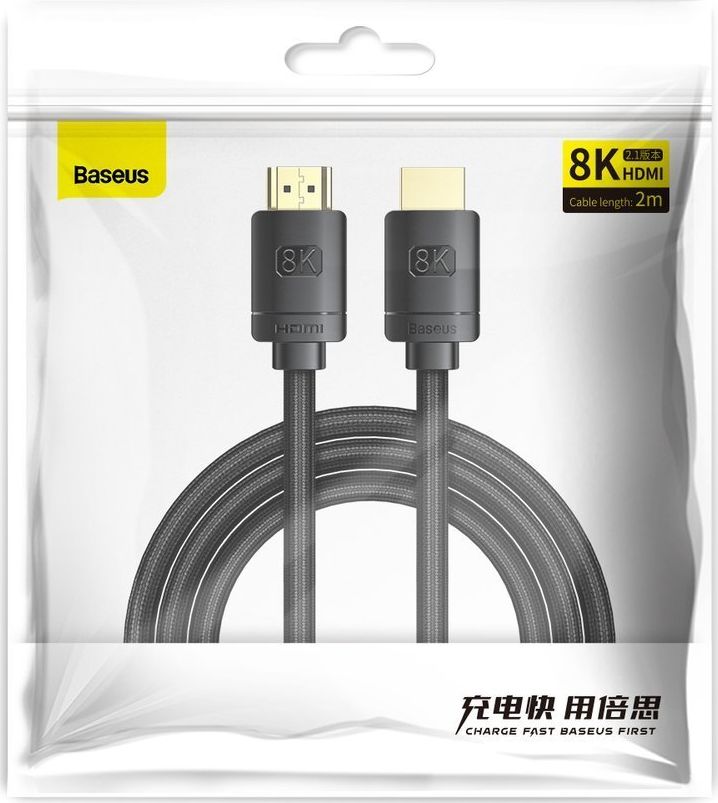 Kabllo HDMI Baseus 2.1, 8K, 2 m, e zezë