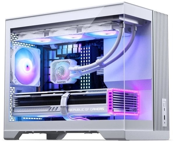 Kasa kompjuterike Phanteks XT V3, Micro ATX, me xham të kalitur, e bardhë