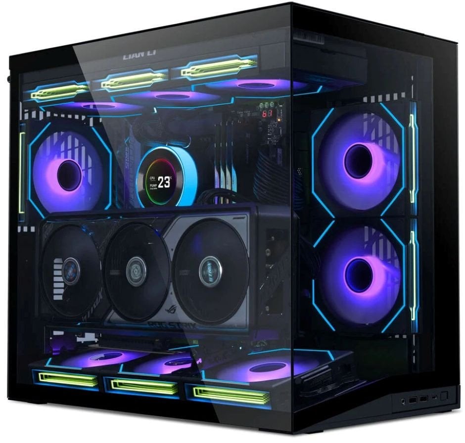 Kullë kompjuterike Lian Li O11 Dynamic Mini V2, ATX, dy dhoma, e zezë