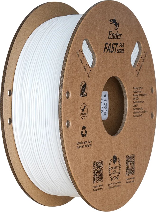 Filament 3D Creality Ender Fast PLA, 1,75mm, 1kg, i bardhë