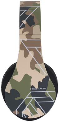 Kufje wireless PowerLocus P2 Kids, kontroll volumi 85 dB, mikro SD, kamuflazh
