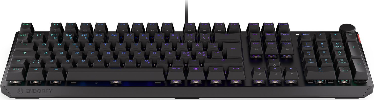Tastierë mekanike Endorfy Thock, Kailh Brown, RGB, me kabllo, e zezë
