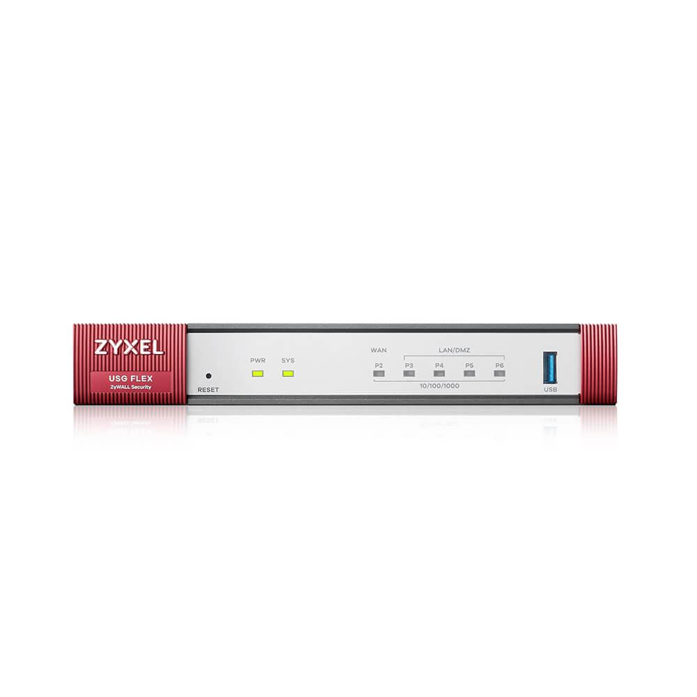 Firewall hardware Zyxel USGFLEX50H, VPN dhe UTM, PoE+, gri