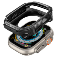 Mbështjellëse për Apple Watch Ultra 2/Ultra 49mm Spigen Rugged Armor, e zezë