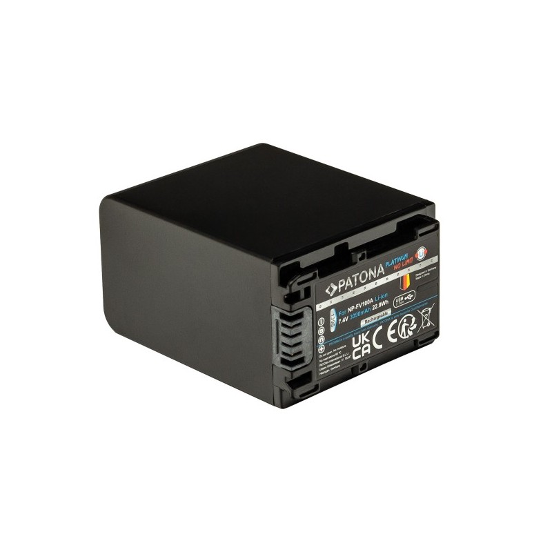 Bateri PATONA Platinum me hyrje USB-C për Sony NP-FV100