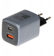 Karikues muri Delta Power CHAR X189B, 45W GaN, USB C PD dhe USB A QC 3.0, gri e zezë