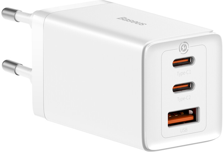 Karikues Baseus GaN5 Pro, 2x USB-C, USB-A, 65W, i bardhë