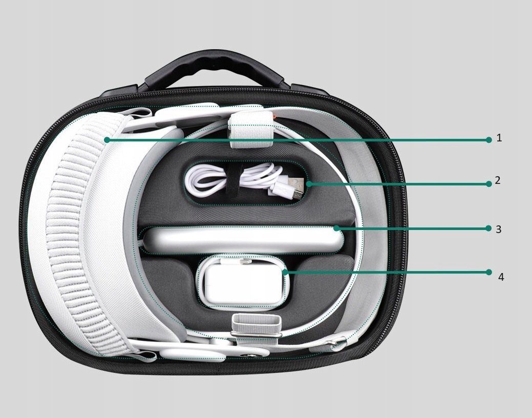 Çantë mbrojtëse Apple Vision Pro, për syze VR, e zezë