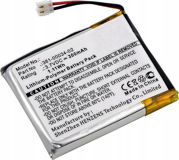 Bateri smartwatch Garmin 361-00034-02 Fenix 3 Fenix 3 HR, 300mAh, Li-Polymer 3.70V, e zezë