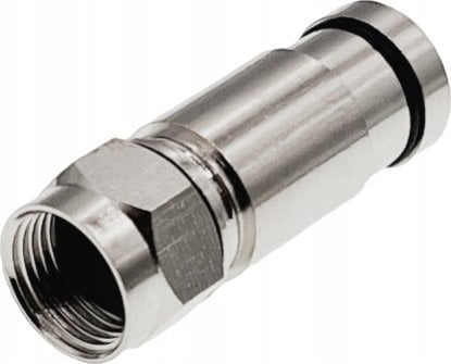 Konektor kompresioni F RGTec RG6, diametër 4.8 mm, metalik