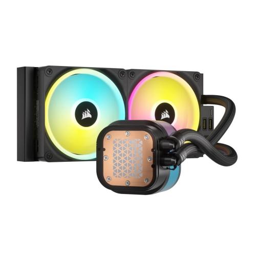 Ftohës likuid CPU Corsair iCUE LINK H100i RGB, radiator 240mm, 2x QX120 RGB, i zi