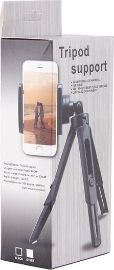 Selfie stick Baseus Mini Tripod Holder, rrotullim 360°, alumini ABS, i zi