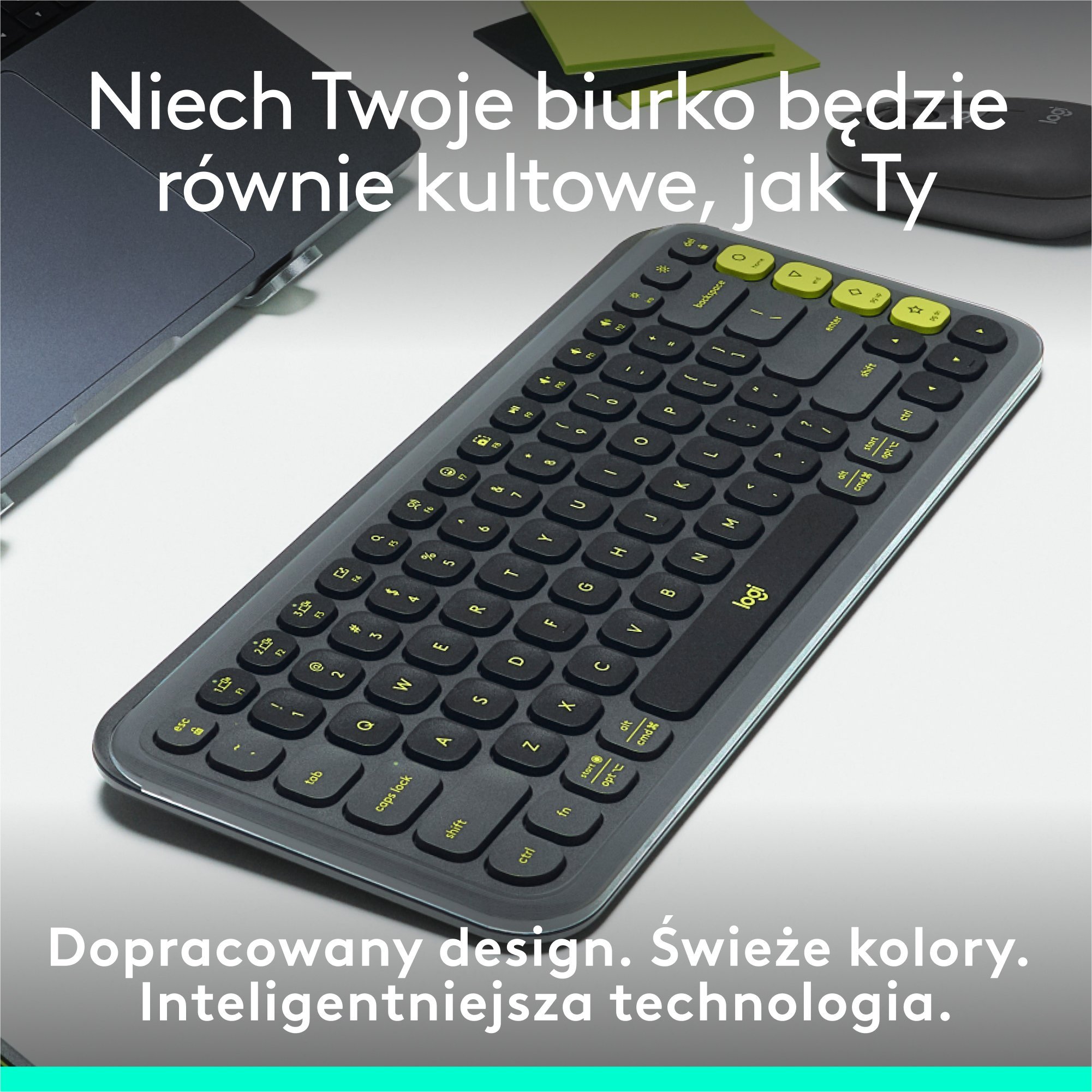 Tastierë Logitech POP Keys, Bluetooth, kompakte, grafit
