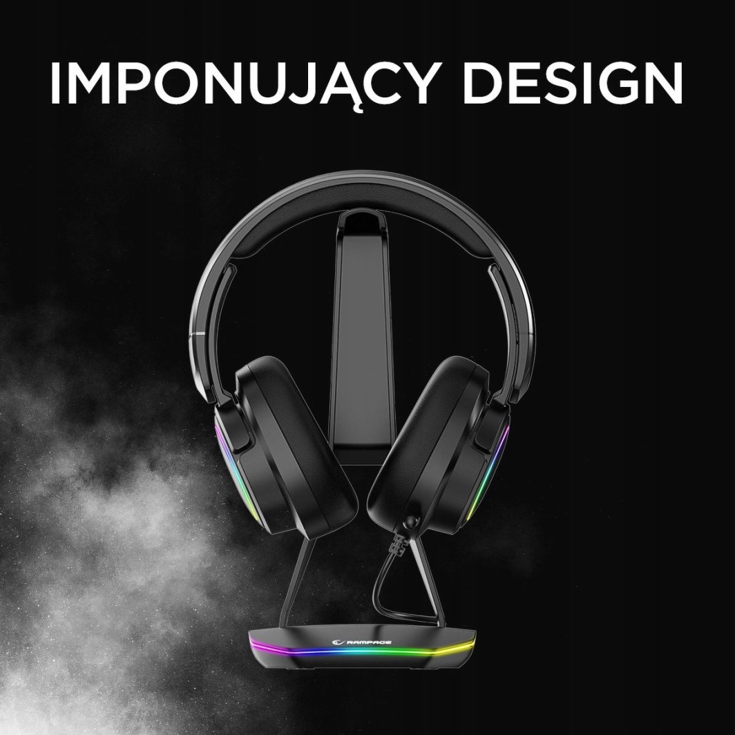 Mbajtëse për kufje Rampage Tower T14, 2x USB