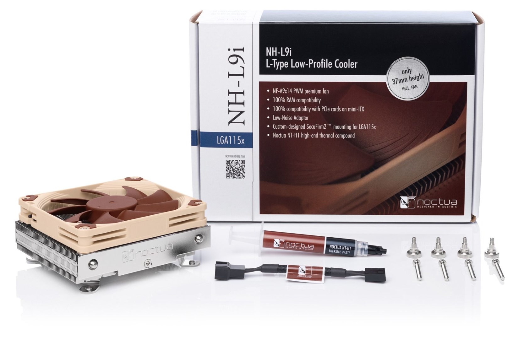 Ftohës CPU Noctua NH-L9i, 92mm, bezhë/i kaftë/i argjendtë