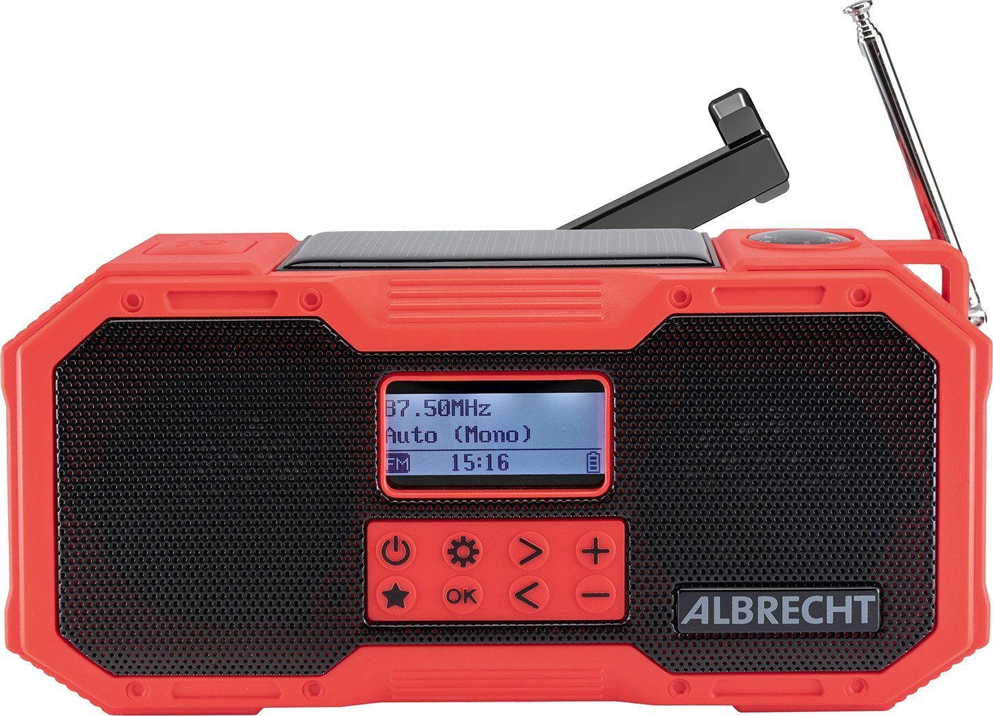 Radio digjitale Albrecht DR 112, DAB+, FM, e zezë e kuqe