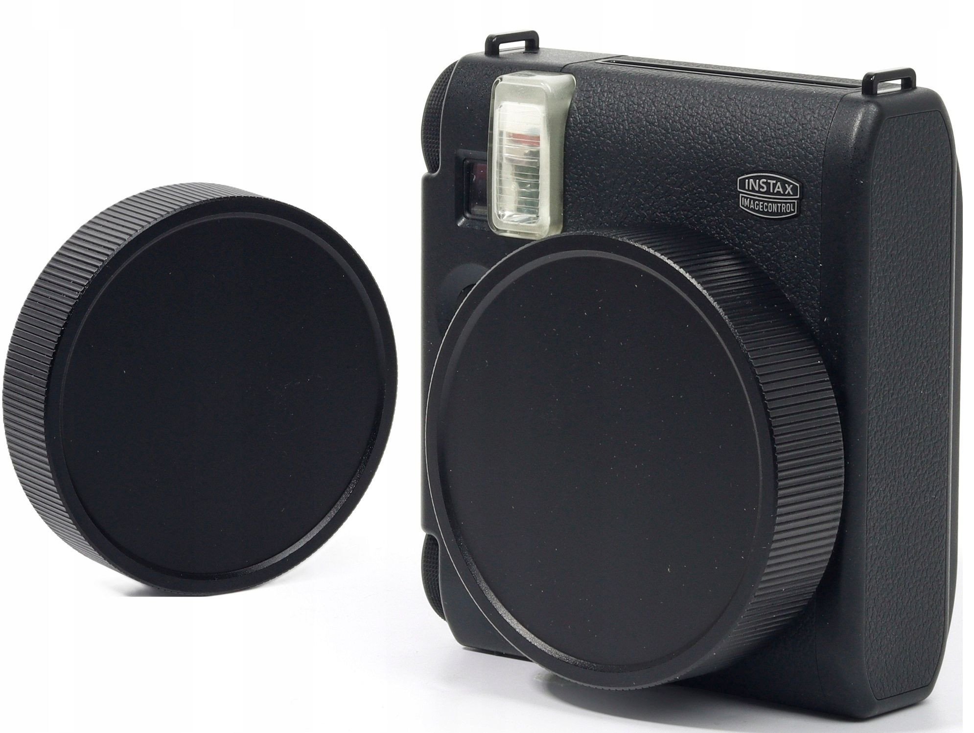 Kapak mbrojtës lente LoveInstant për Fujifilm Instax Mini 99, alumin, me litar elastik, i zi