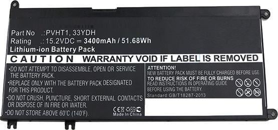 Bateri laptopi MicroBattery CoreParts MBXDE-BA0093, për Dell Inspiron 17 7000, 3 qeliza, e zezë