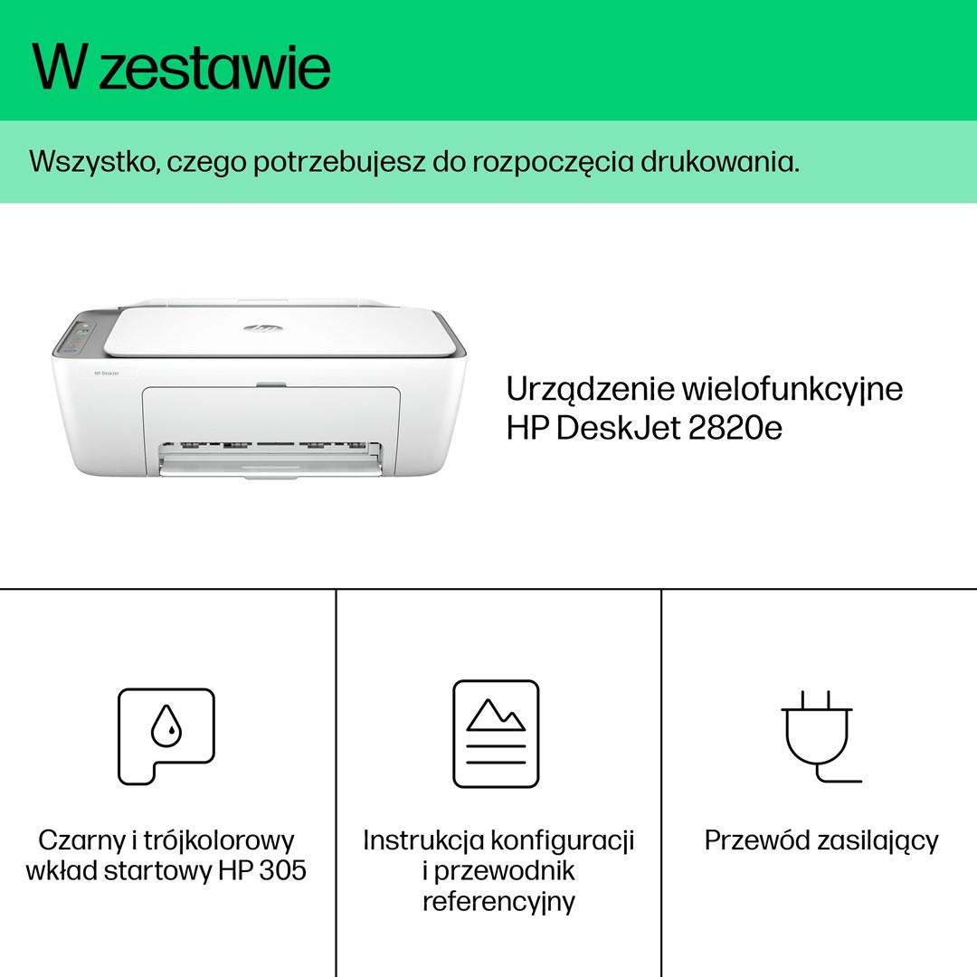 [OUTLET] Printer multifunksional HP DeskJet 2820e, Inkjet termal, i hirtë