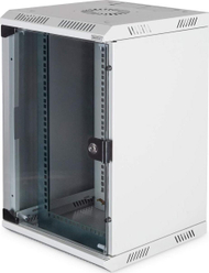 Kabinet muri Digitus DN-1019, 19" 10U, derë xhami, gri e hapur