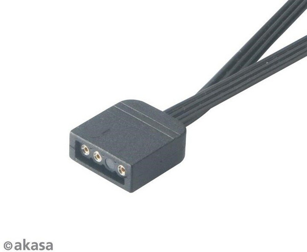 [OUTLET] Ndarës Akasa për RGB LED (AK-CBLD08-KT02), i zi