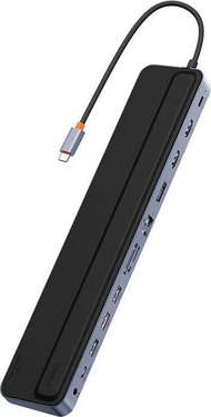 Stacion dokimi USB C Baseus EliteJoy Gen2, 12 në 1, 100W PD, gri