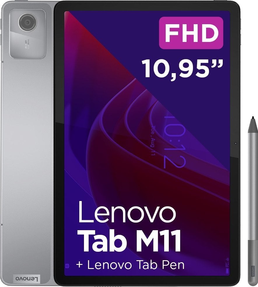 Tablet Lenovo TAB M11, 11.4", 4GB RAM, 128GB, i hirtë	