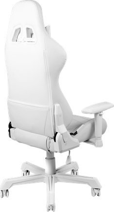 Karrige gaming Deltaco White Line, ergonomike, RGB LED, e bardhë