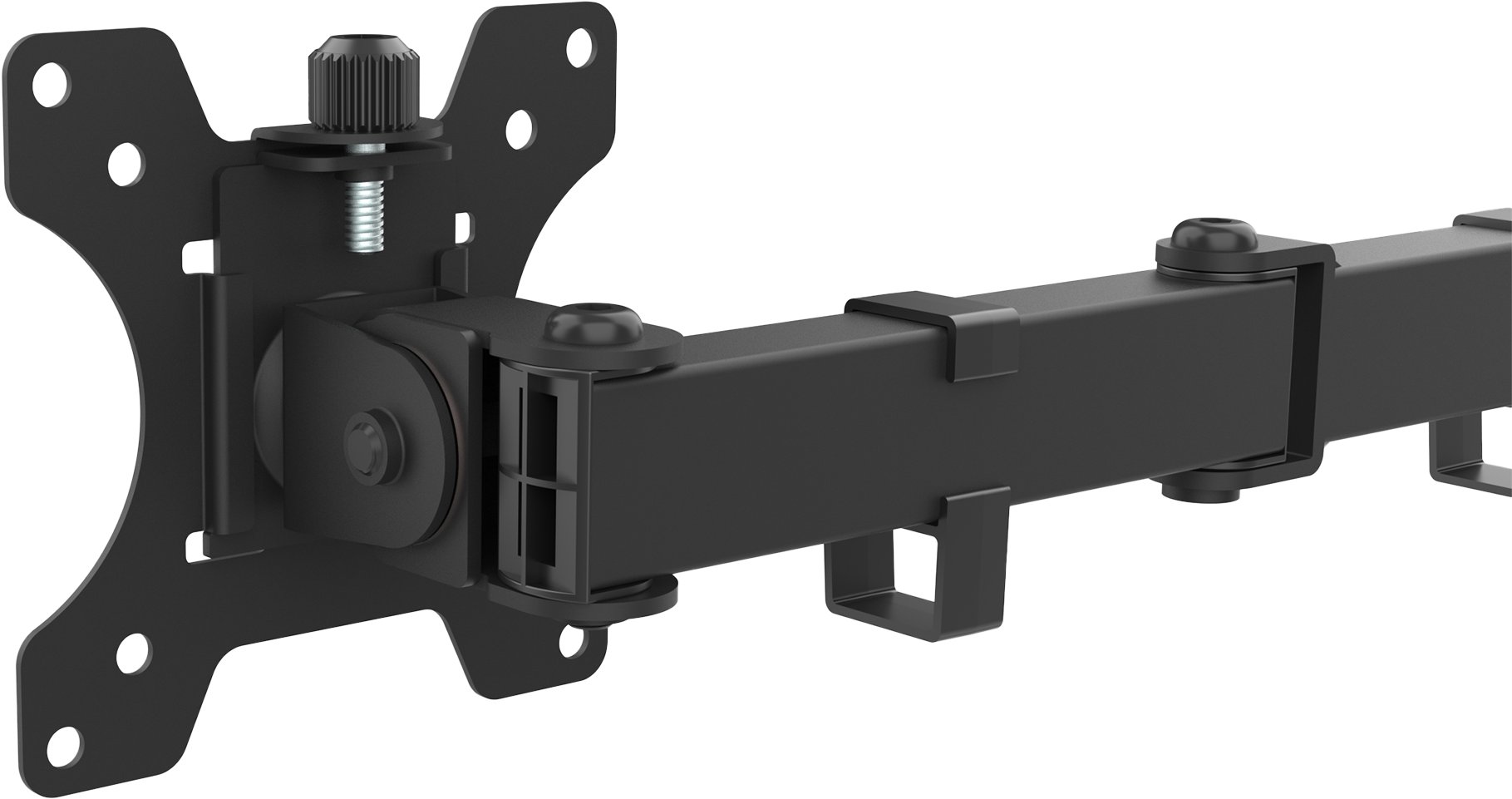 Mbajtës monitori CABLETECH UCH0220, për 2 monitorë 13"-32", rrotullim 360°, i zi mat