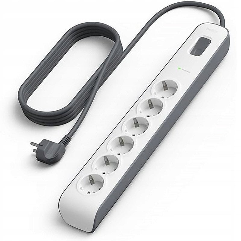 Prizë Belkin Power Strip, 6 dalje, kabllo 2 m, e bardhë