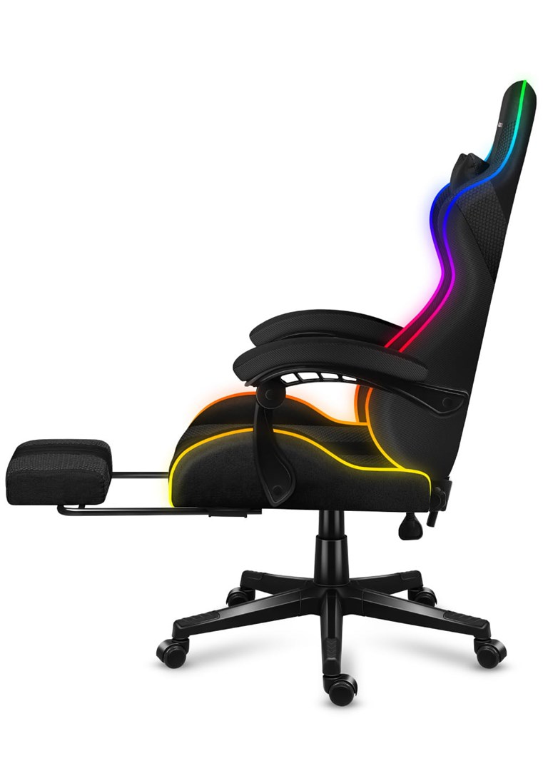 Karrige lojërash HUZARO Force 4.7, RGB Mesh, e zezë