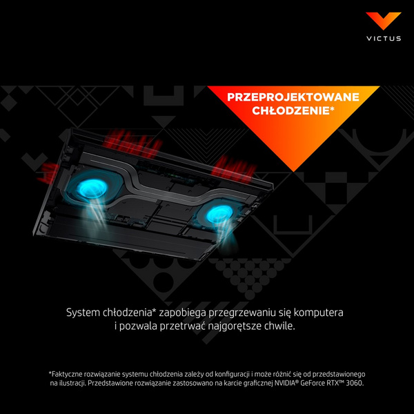 Laptop HP 16-e0304nw, 16.1", 16 GB RAM, 512 GB SSD, AMD Ryzen™ 5, NVIDIA GeForce RTX 3050, i zi