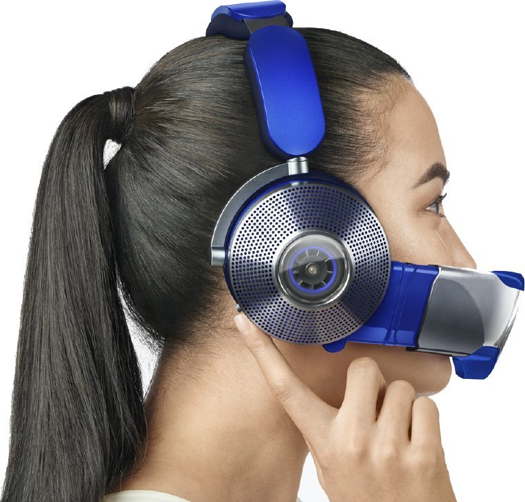 Kufje me rrip koke Dyson Zone, me kabllo dhe pa tela, Bluetooth, blu