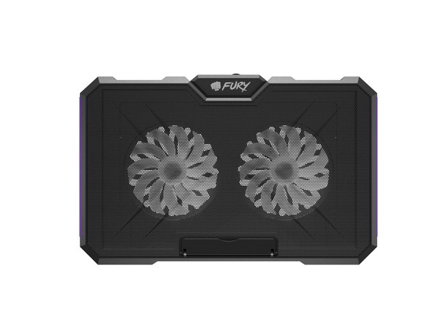 Ftohës laptopi Fury Gunbai G3, deri 17.3", 2 ventilatorë 120 mm, RGB, i zi
