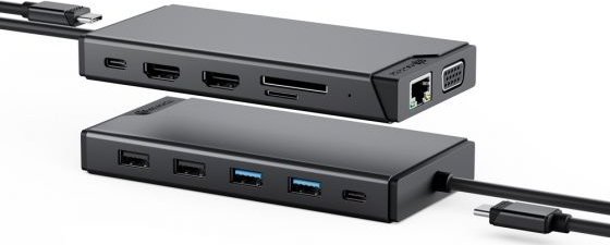 Dock USB C ALOGIC MV2, USB 3.2 Gen 1, Gigabit Ethernet, gri