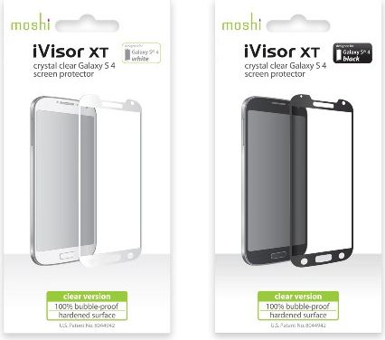 Folie mbrojtëse Moshi Moshi iVisor XT për Samsung Galaxy S4, transparente, kornizë e bardhë