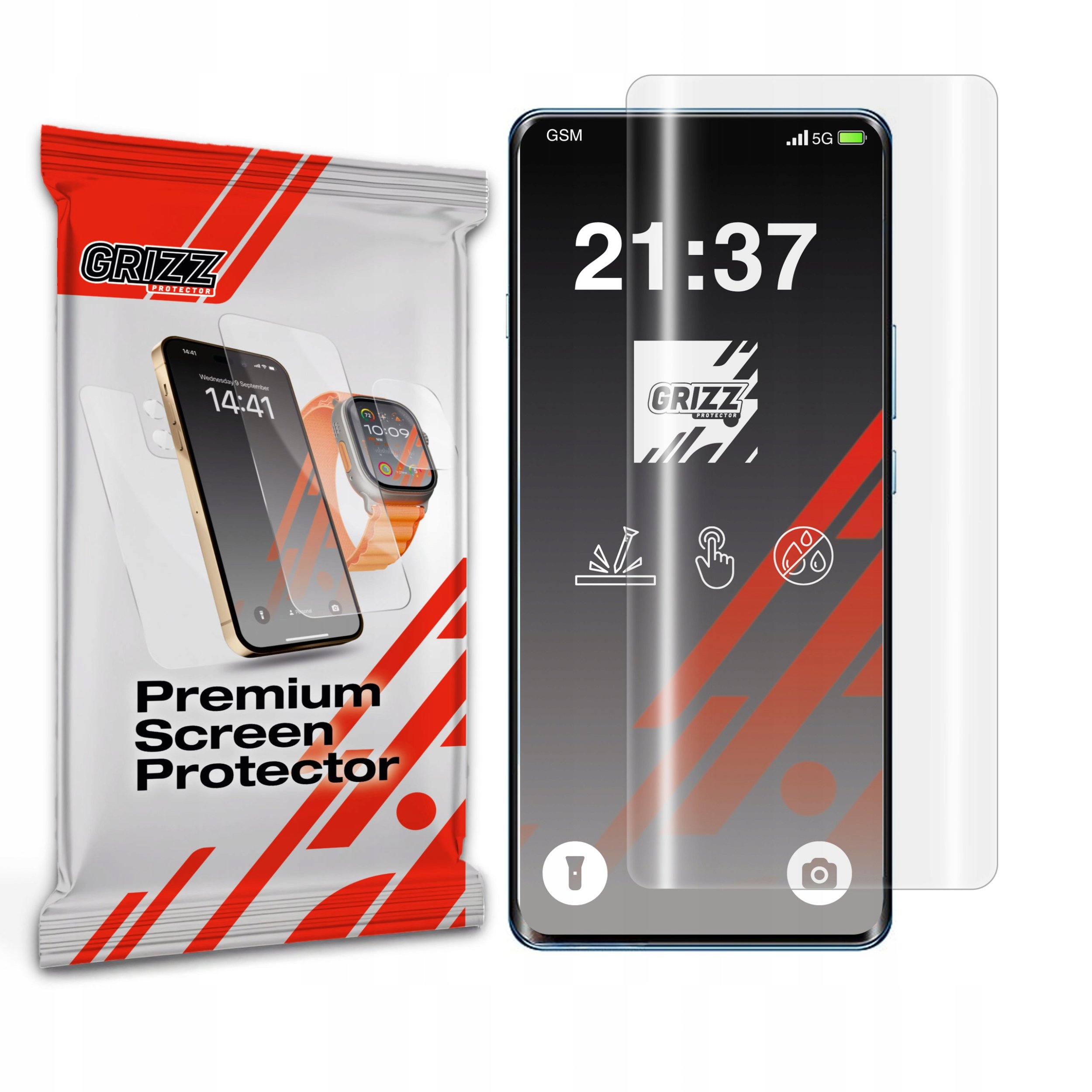 Folie mbrojtëse Hydrogel Grizz HydroFilm për Huawei Enjoy 70X Vitality, transparencë e lartë, instalim i lehtë, transparente