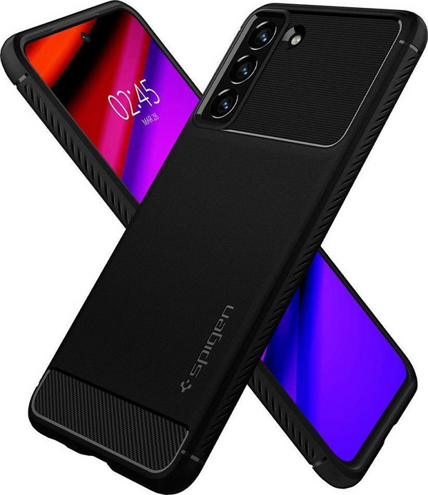 Mbrojtëse për celular Samsung Galaxy S21 FE 5G Spigen Rugged Armor, e zezë
