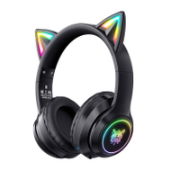 Kufje gaming ONIKUMA B19, Bluetooth, LED RGB, me veshë mace, të zeza