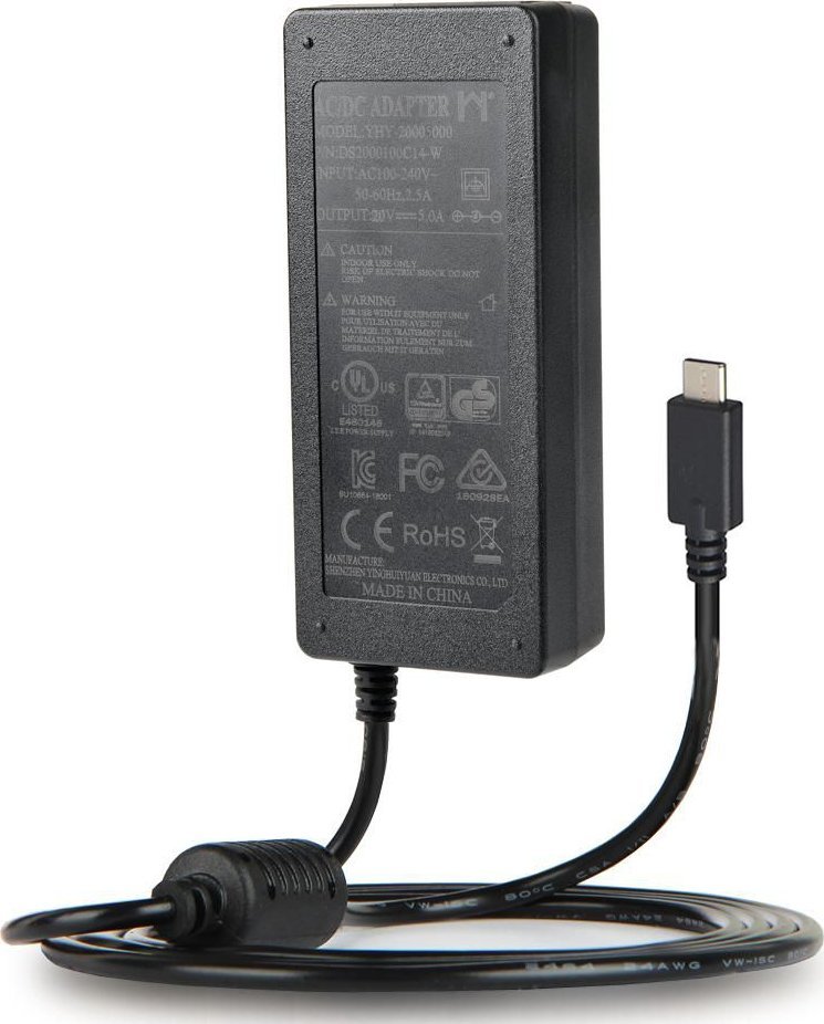 Adapter karikues Vivolink USB C 100W PD, me kabllo BE dhe MB, i bardhë