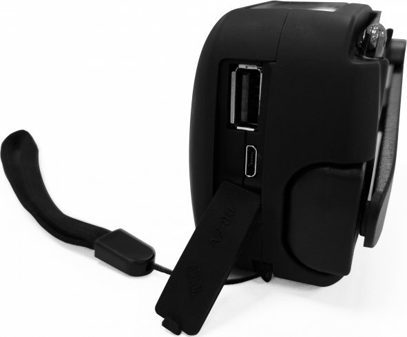 Radio portative Technaxx TX-238, analoge dhe digjitale, me dinamo dhe panel diellor, e zezë