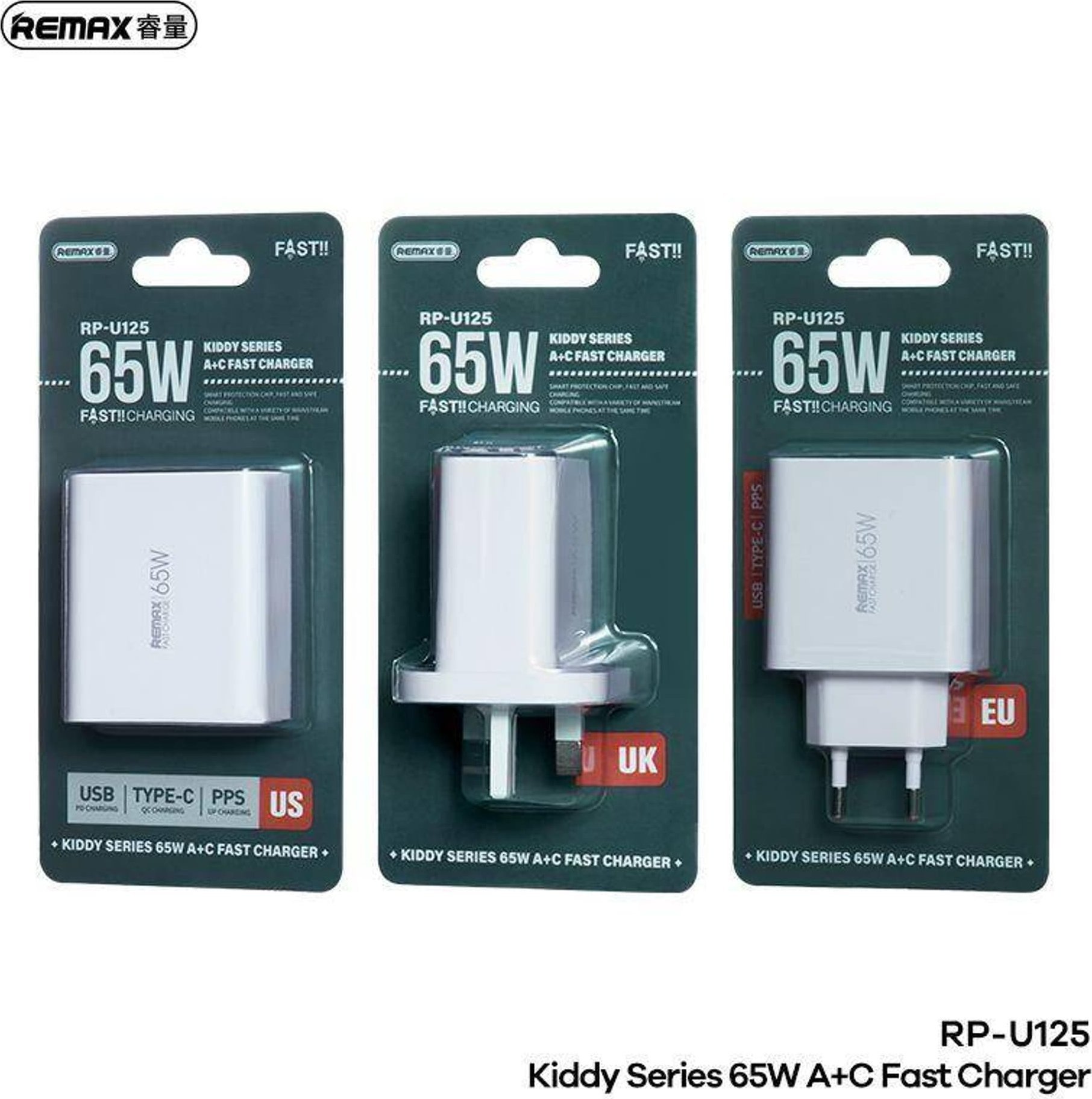 Karikues murit Remax Kiddy Series RP U125, 65W, USB dhe USB C, i bardhë