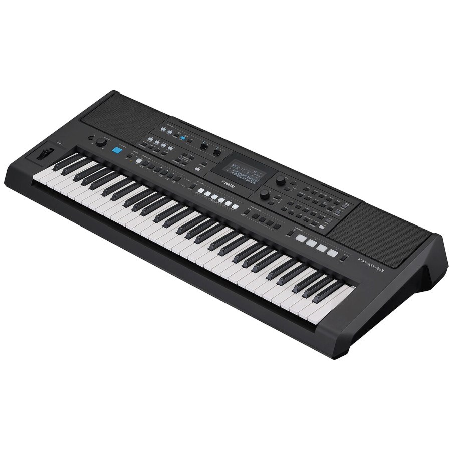 Tastierë muzikore portative Yamaha PSR E483, 61 taste, me funksione mësimore, e zezë