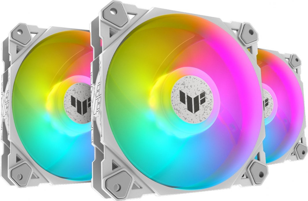 Set ftohësish Asus TUF Gaming TF120 ARGB, 3 copë, të bardhë