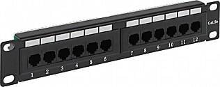 Patch panel Delta PP10-12/RJ, 12x RJ-45, Cat.5e, 10" RACK, i zi